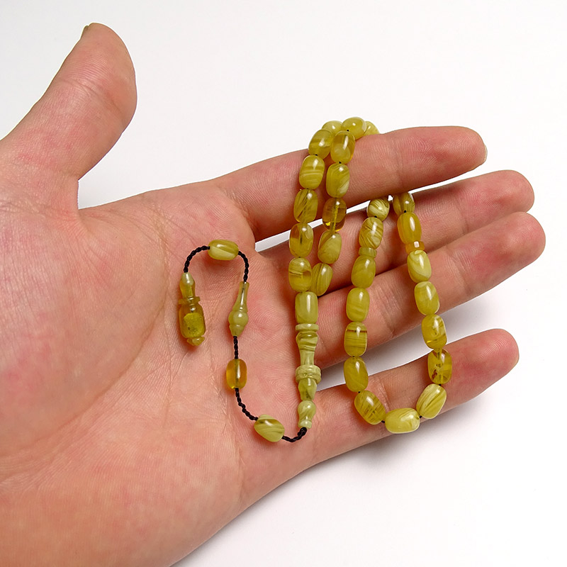  Bol Hareli Ateş Kehribarı Tesbih