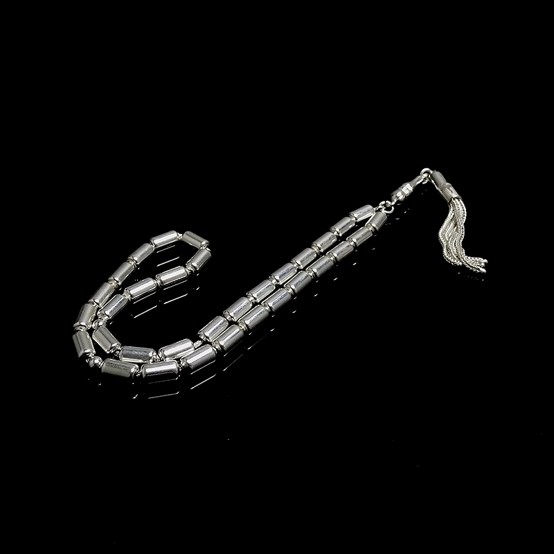 Kapsul Kesim 925 Ayar Gümüş Tesbih