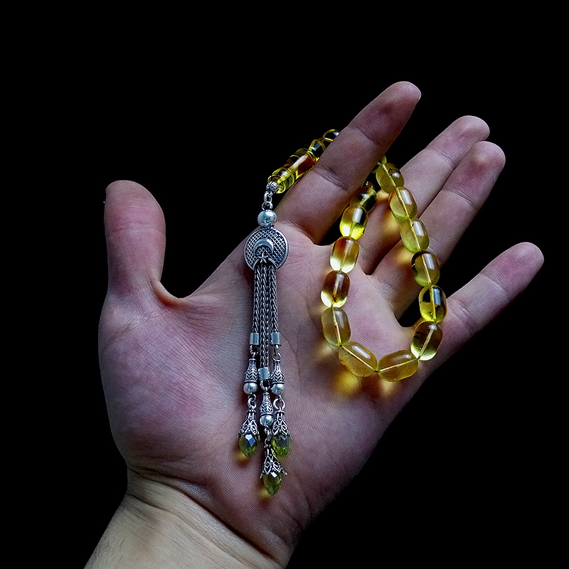 Kapsul Model Efe Boy Damla Kehribarı Tesbih 