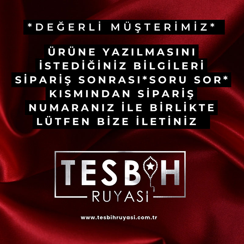 Kişiye Özel Püskül Detaylı Kırmızı Siyah Uçlu Kapsul Kehribar Tesbih