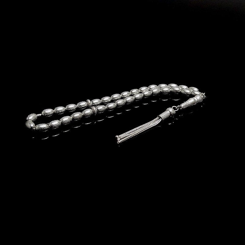 Mini Boy  Badem Kesim 925 Ayar Gümüş Tesbih