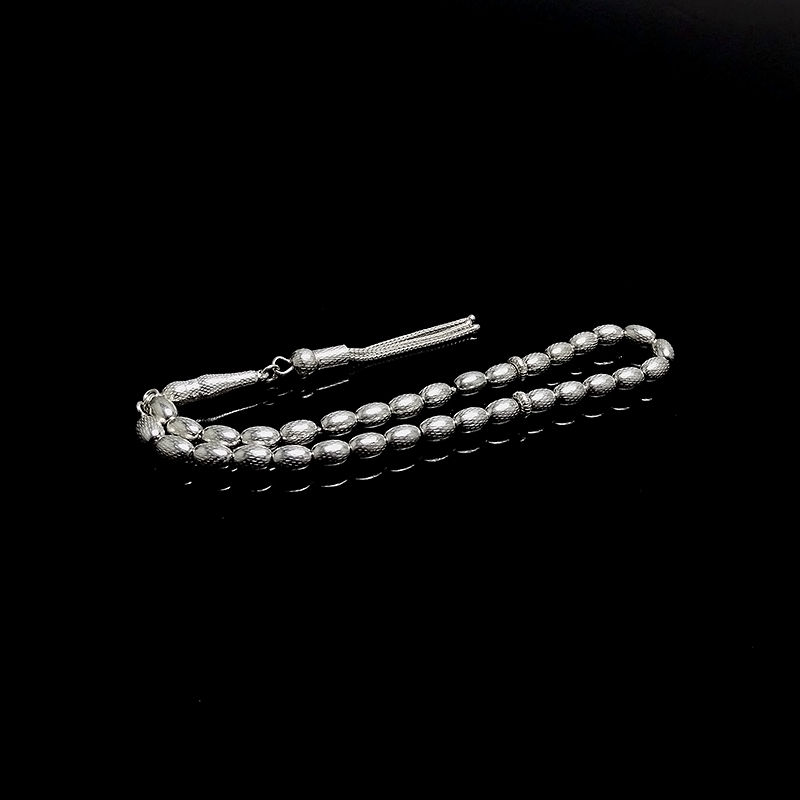 Mini Boy  Badem Kesim 925 Ayar Gümüş Tesbih