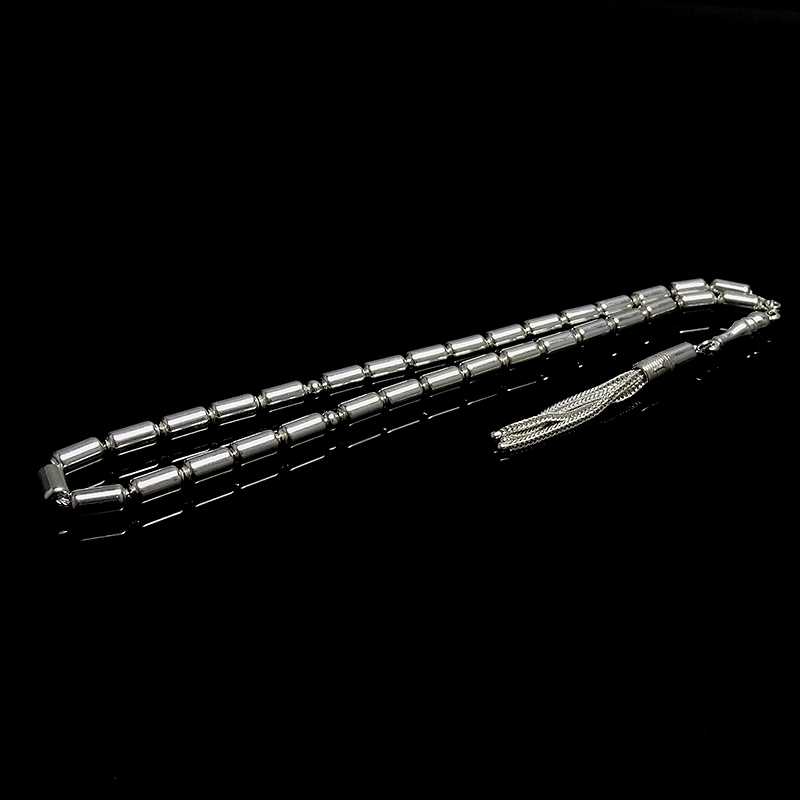 Mini Boy  Kapsul Kesim 925 Ayar Gümüş Tesbih 